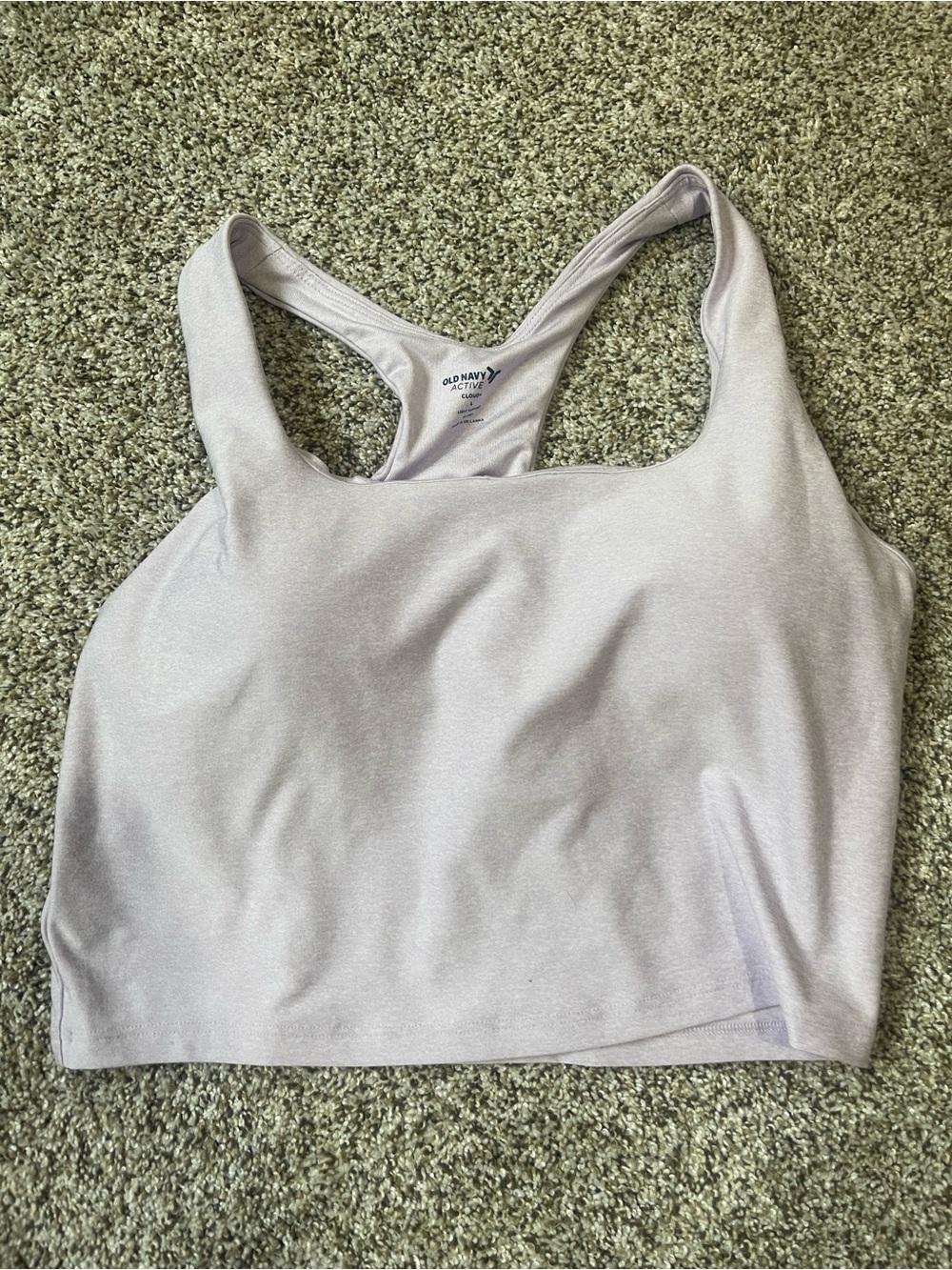 Old Navy Light Lavender Racerback Crop Sports Bra